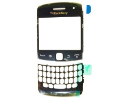Előlap BlackBerry 9360 Curve előlap felső + alsó része (plexivel) fekete